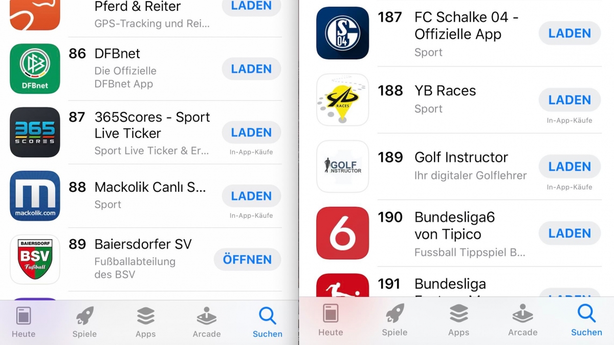 Dieser Moment wenn die BSV-App in den Charts 100 Plätze vor Schalke steht!